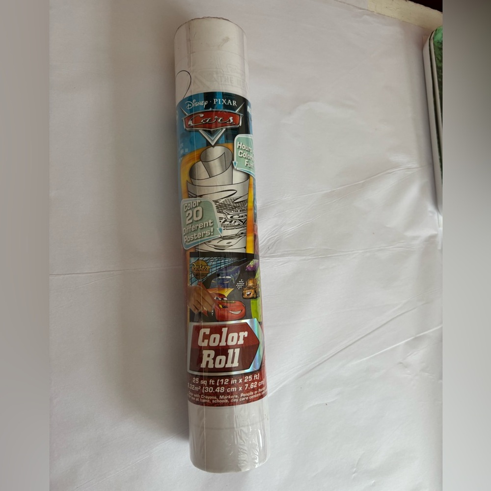 Disney Pixar Cars Coloring sheet roll.20 different posters & designs.